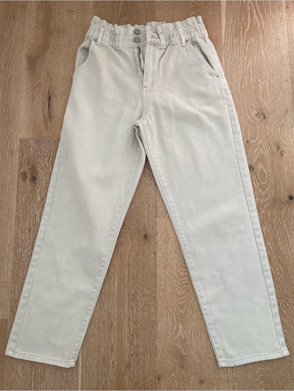 Forever 21 Off-White Denim Crop Pants